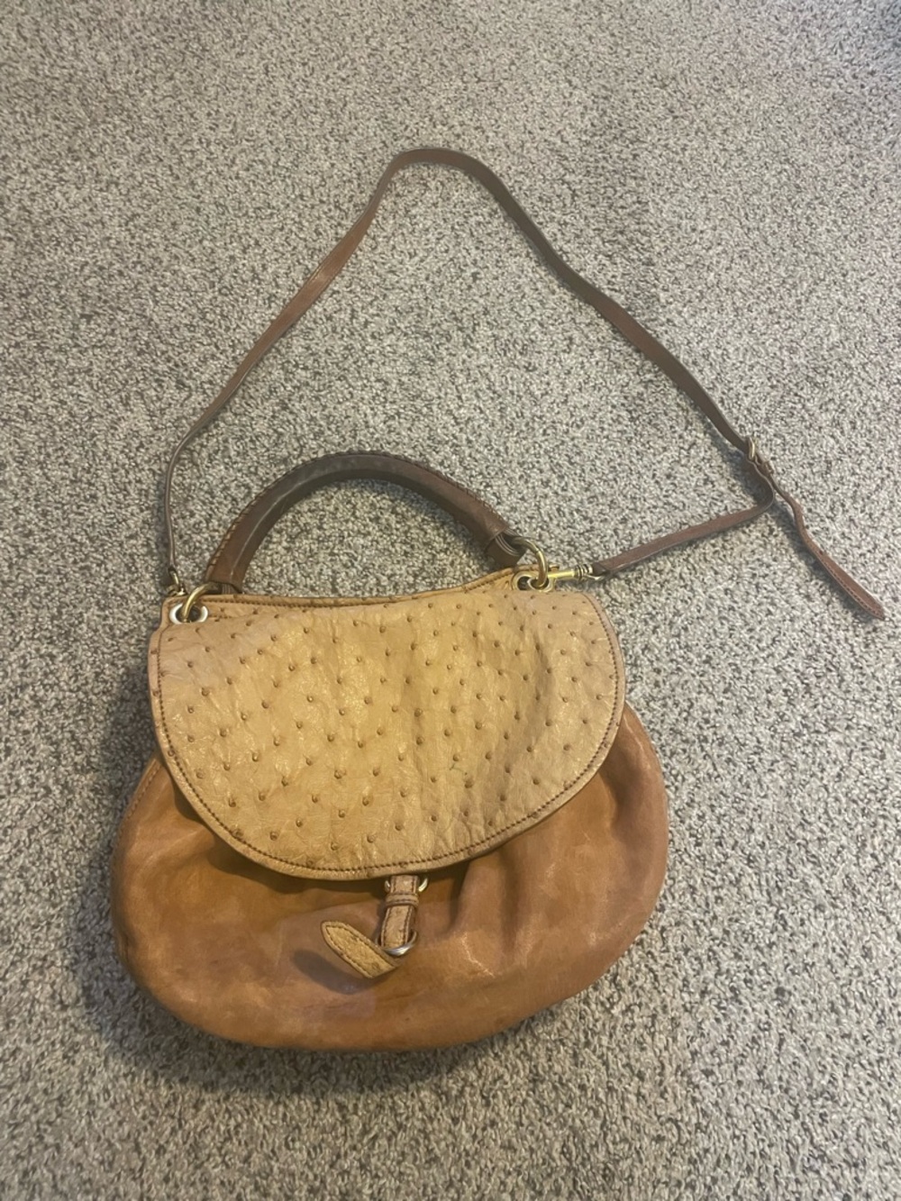 Miu Miu Women’s Two-Tone Brown Leather Crossbody Bag